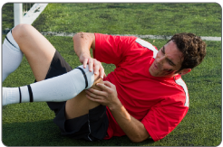 A blow to the knee can cause damage to the infrapatellar bursa.